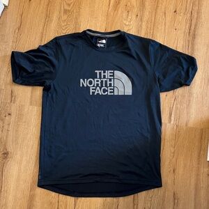 The North Face Black Tee with Gray Logo